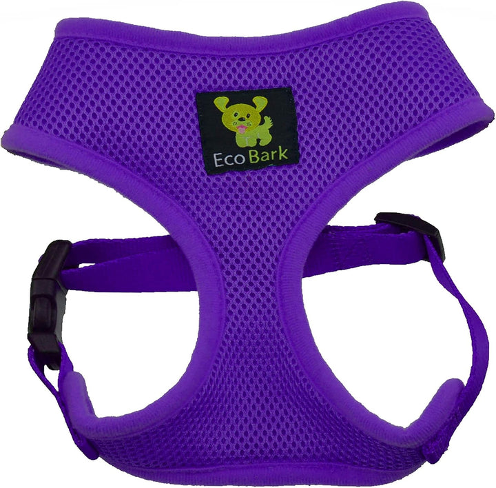 Dog Harness - Eco-Friendly Max Comfort Harnesses - Luxurious Soft Mesh Halter - over the Head Harness Vest- No Pull and No Choke for Puppy, Toy Breeds & Small Dogs (Medium, Purple)