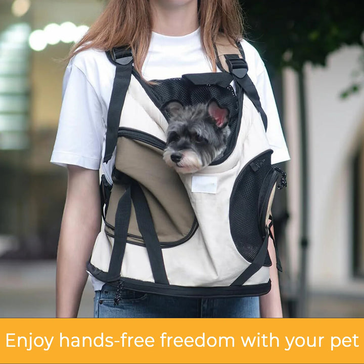 Pet Carrier for Small Dogs or Cats - Front Facing Carrier with Hard Base - up to 20 Lbs