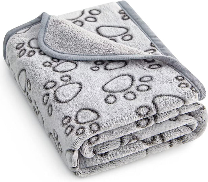 ® Premium Soft Dog Blanket Washable, 40"X32" Cat Calming Blankets Throw for Medium Large Small Dogs, Puppy Essentials Dog Products Pet Dog Gifts (Grey)