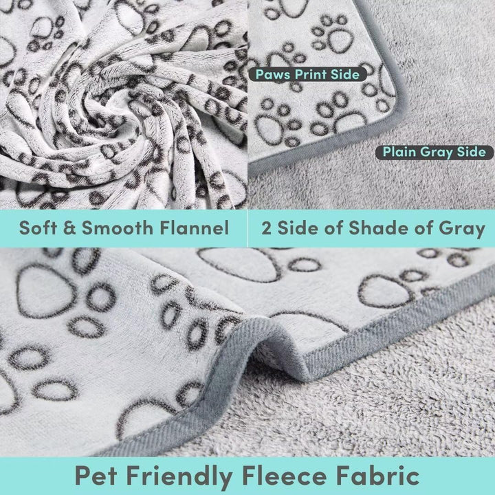 ® Premium Soft Dog Blanket Washable, 40"X32" Cat Calming Blankets Throw for Medium Large Small Dogs, Puppy Essentials Dog Products Pet Dog Gifts (Grey)