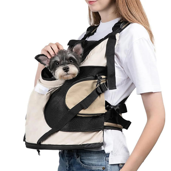 Pet Carrier for Small Dogs or Cats - Front Facing Carrier with Hard Base - up to 20 Lbs