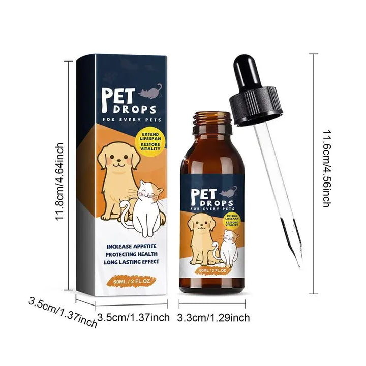 Dog Supplements 60Ml Dog Skin and Coat Supplement Supplemental Nutrition for Pets Pet Supplies Increase Appetite for Cats Dogs